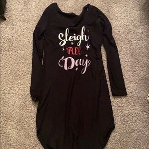 Black Christmas “sleigh all day” dress